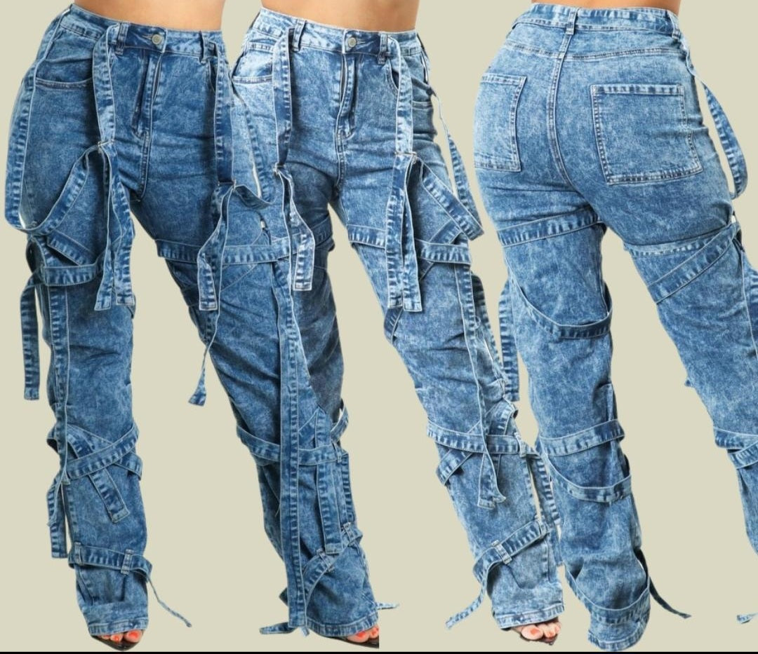 Acid string denim