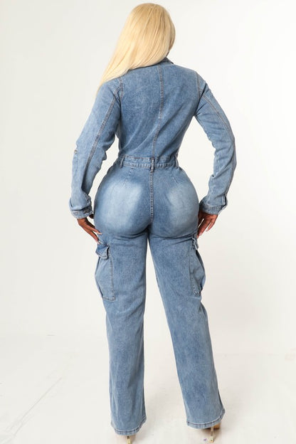 My denim jump suit