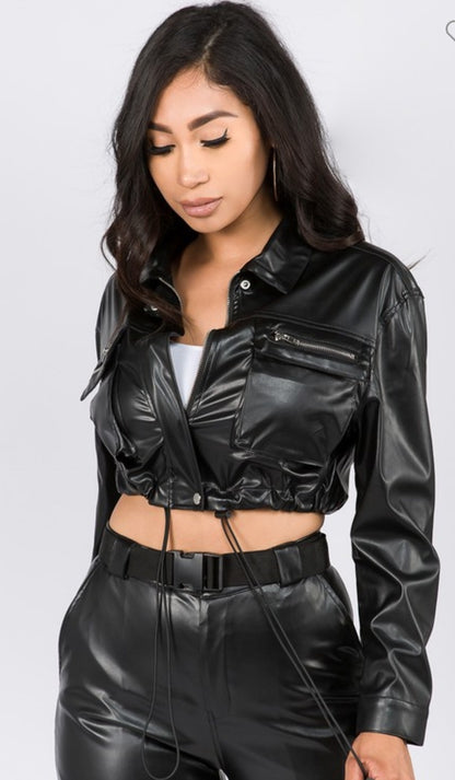 Fauxy cropped jacket