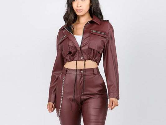 Fauxy cropped jacket